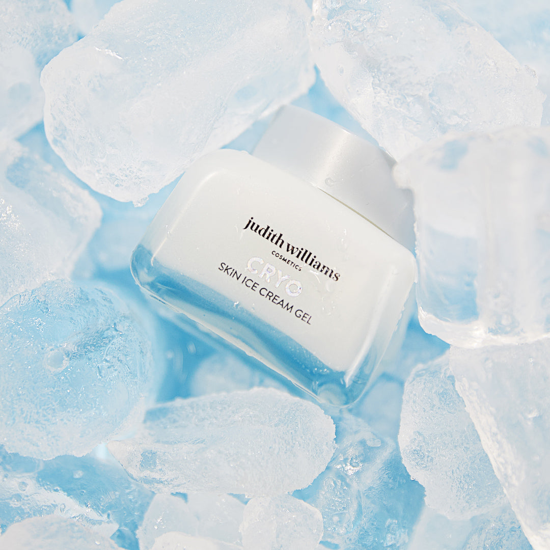 Cryo Skin Ice Cream Gel, Produkt auf Eiswürfel