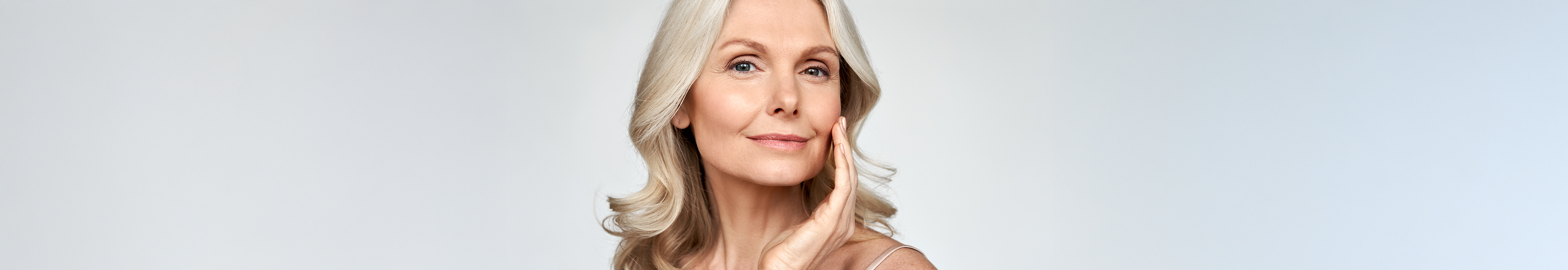 Bild von einem Model mit reifer Haut.