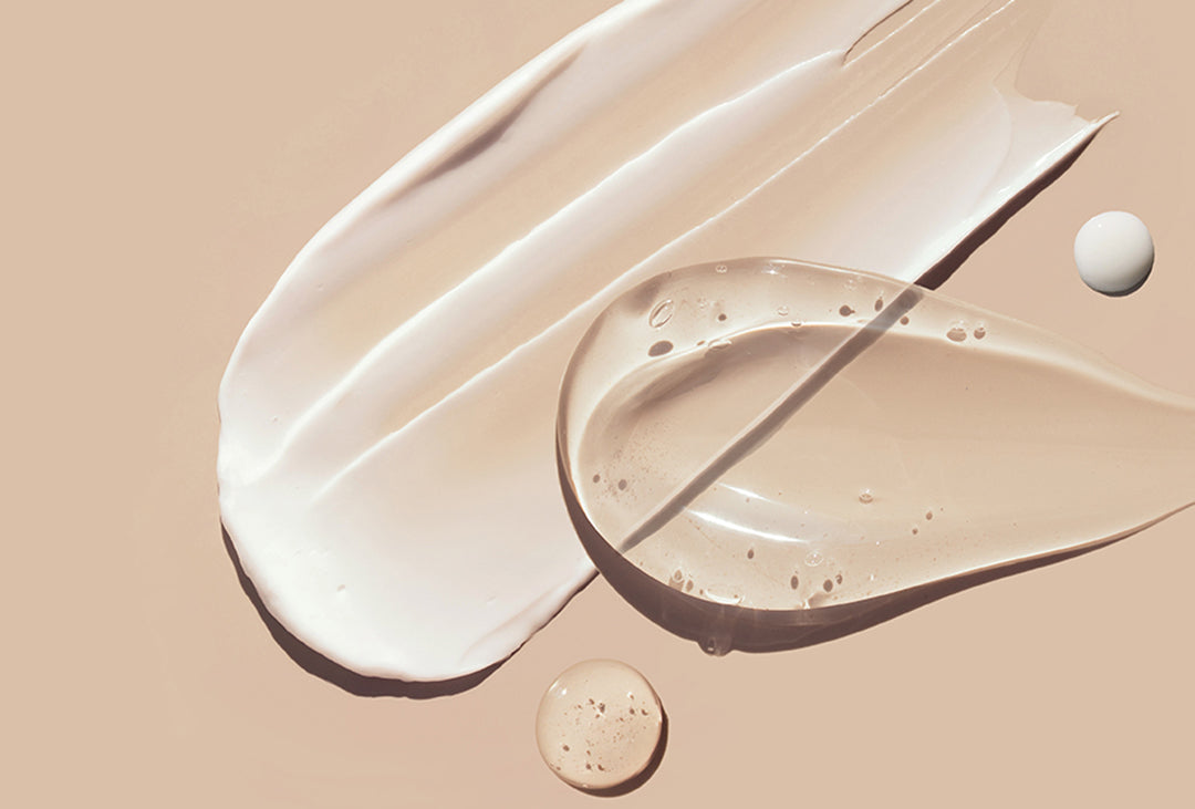 Verschieden kosmetischen Texturen