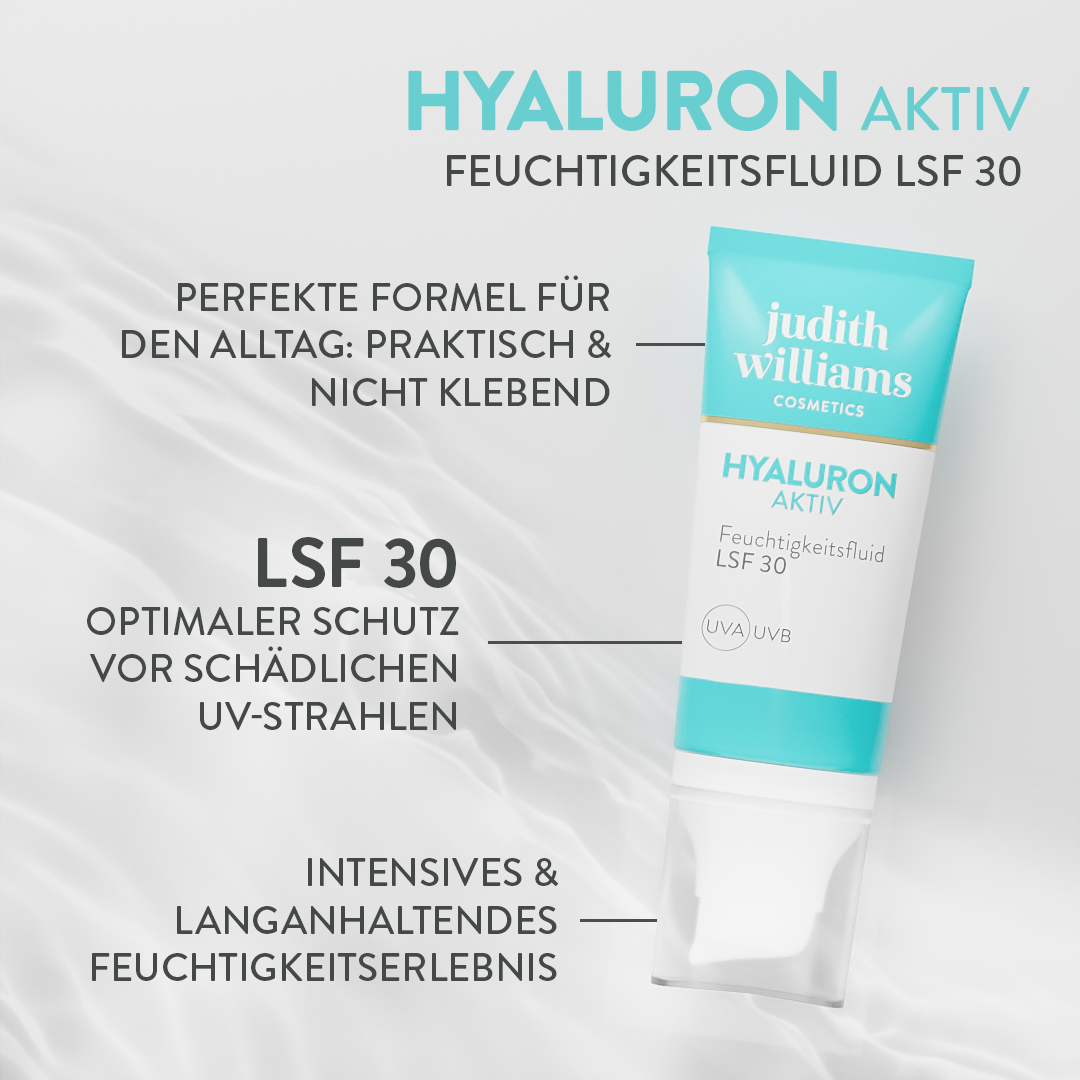 Tagescreme mit Lichtschutzfaktor | Hyaluron Aktiv | Feuchtigkeitsfluid LSF 30 | Judith Williams