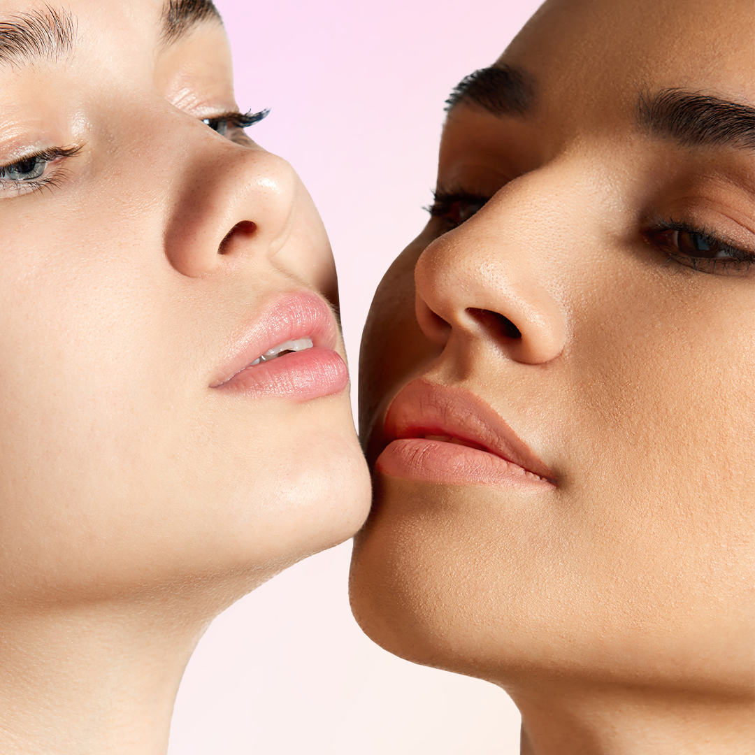 Models mit gepflegten Lippen.