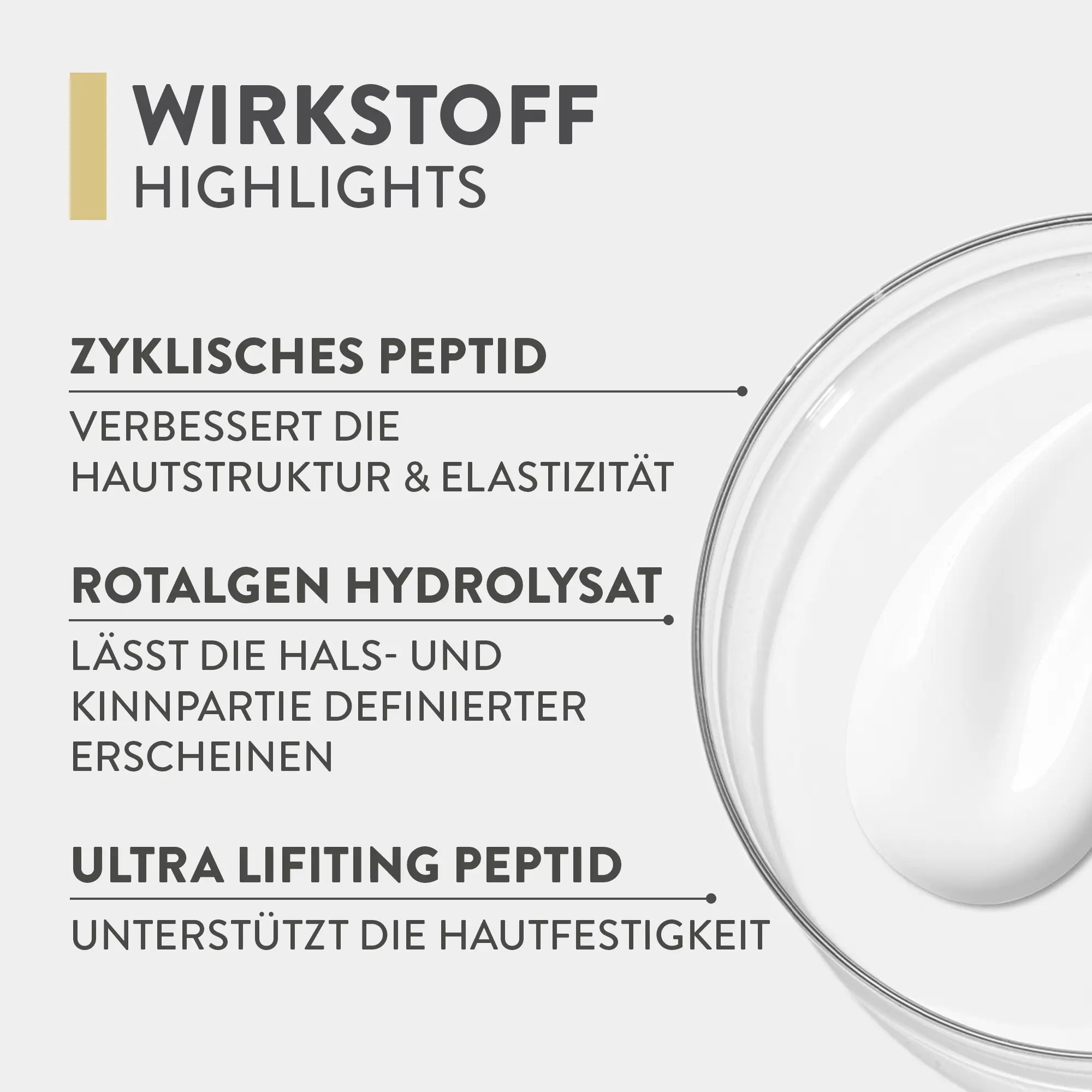 Hals und Dékolleté Creme | Peptide Science | Chin Up Cream Ring Of Youth | Judith Williams