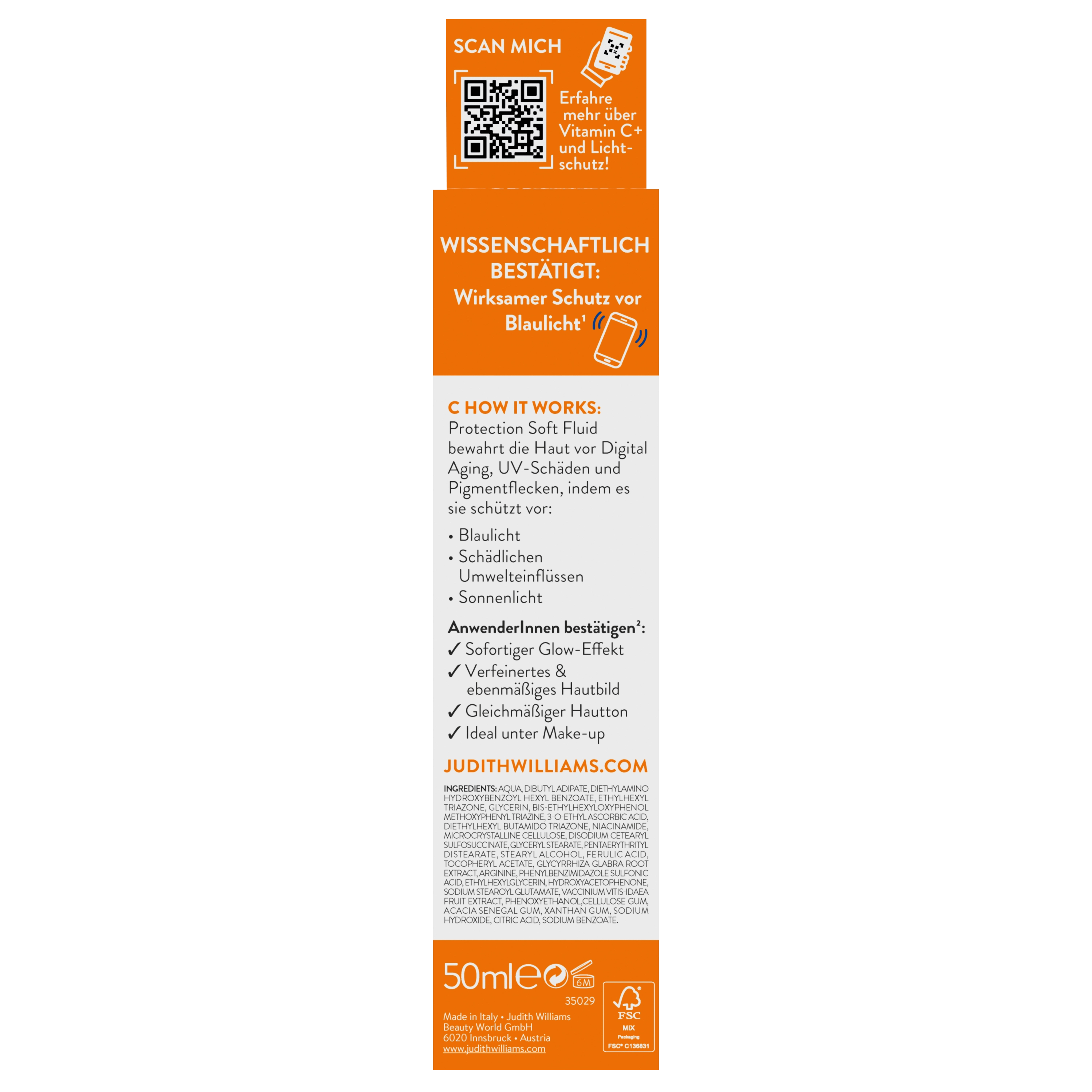 Gesichtscreme | Vitamin C+ | Perfect Protection Fluid LSF 50 | Judith Williams
