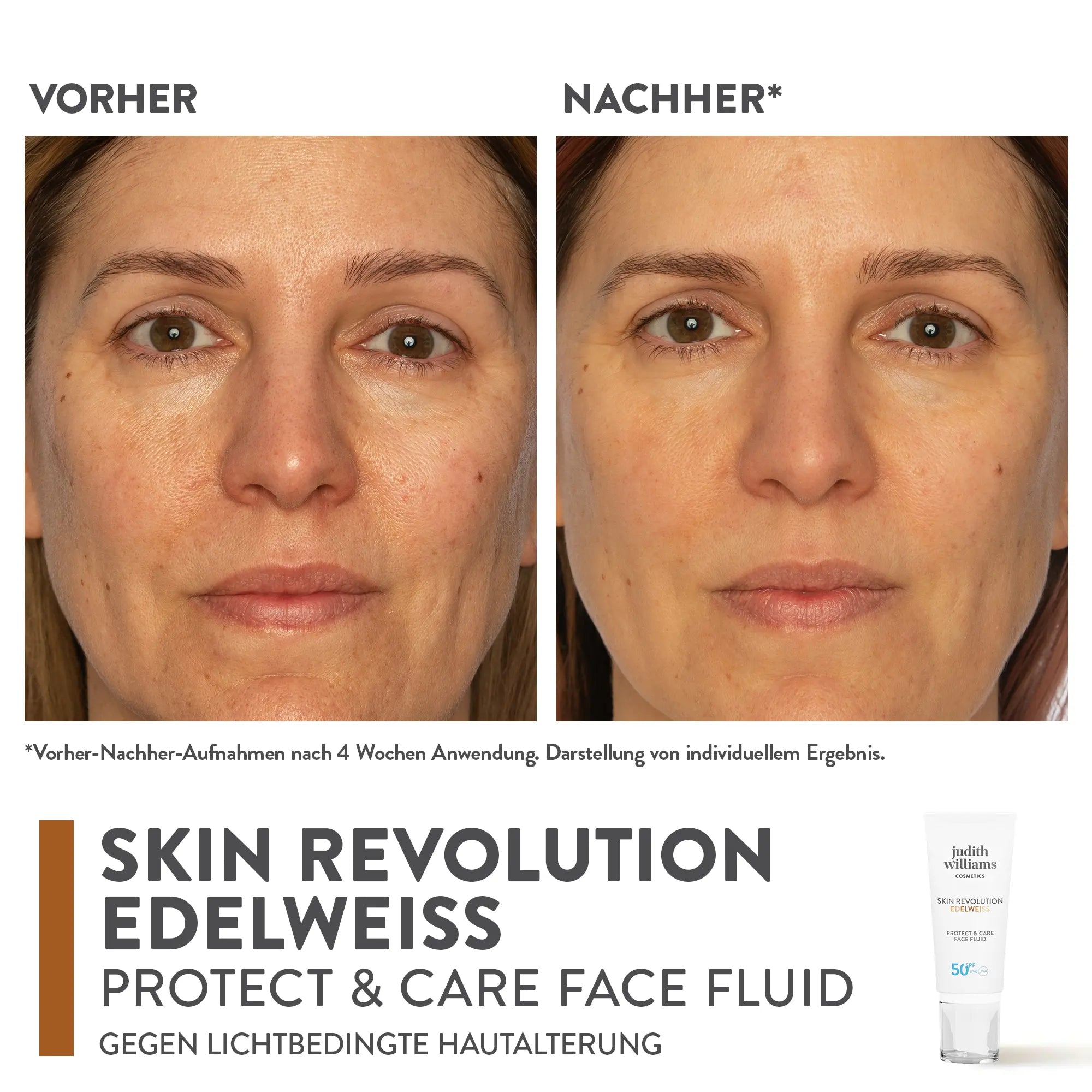 Gesichtscreme | Skin Revolution Edelweiss | Protect & Care Face Fluid SPF 50 | Judith Williams