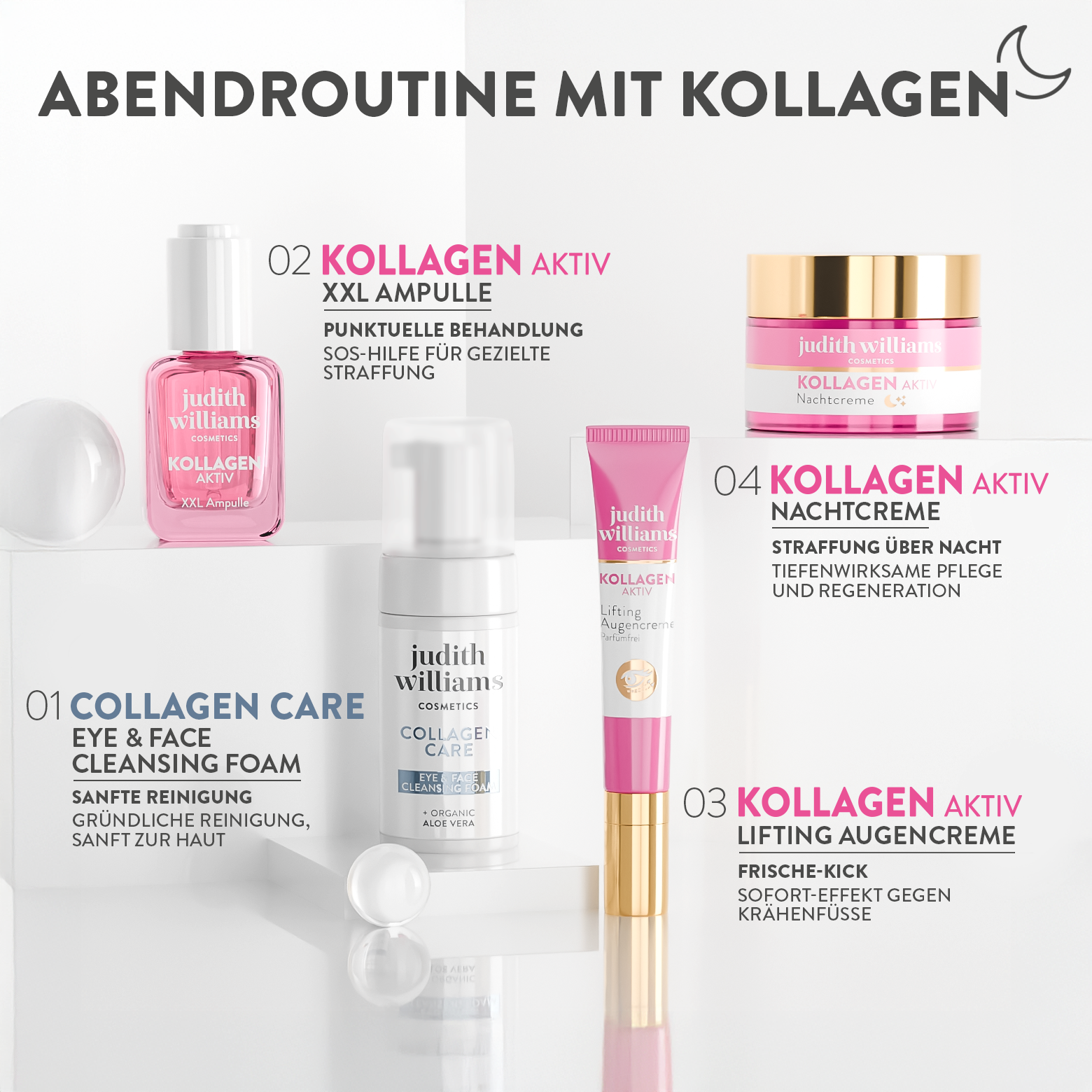 Reinigungsschaum | Collagen Care | Eye & Face Cleansing Foam | Judith Williams