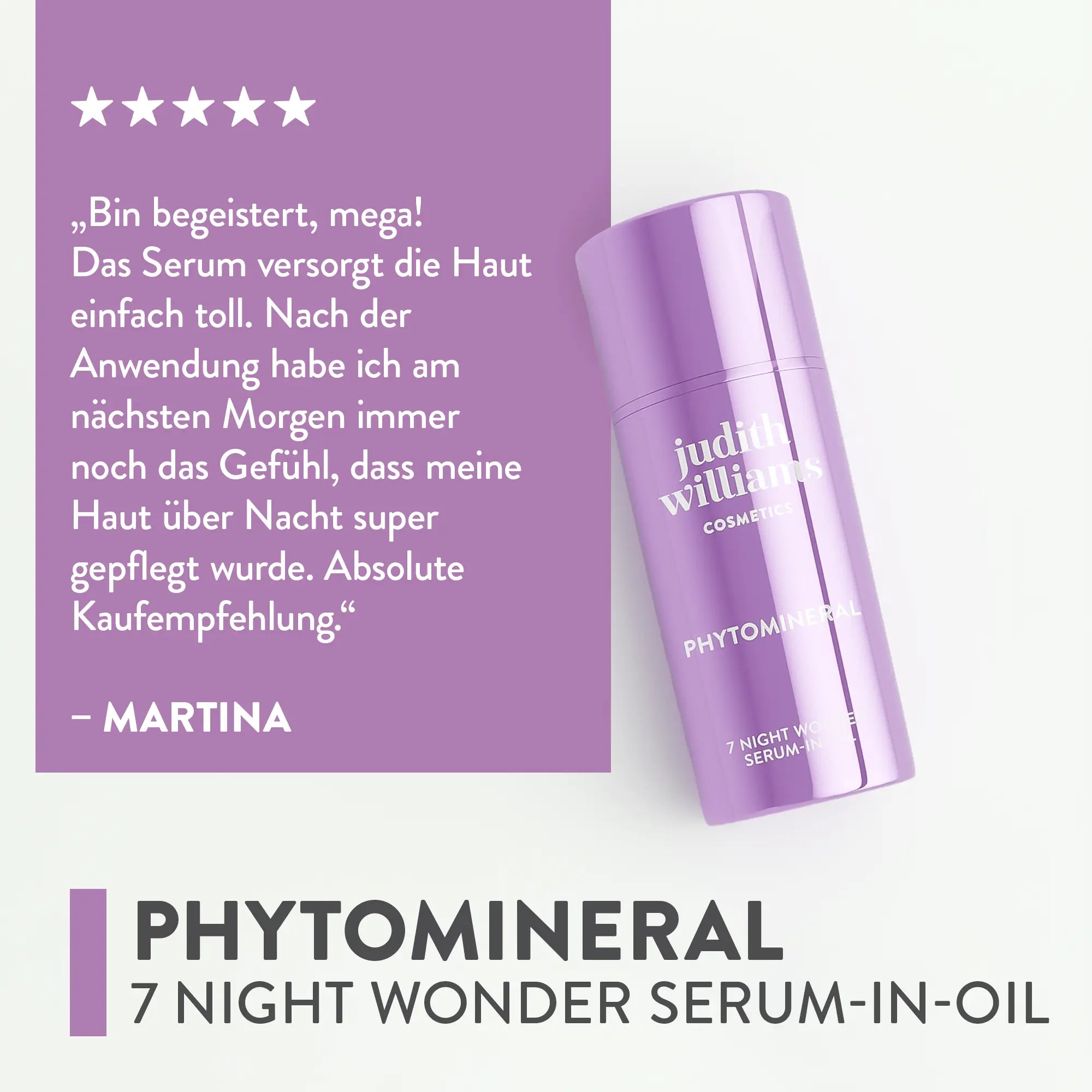 Gesichtsserum | Phytomineral | 7 Night Wonder Serum-in-Oil | Judith Williams