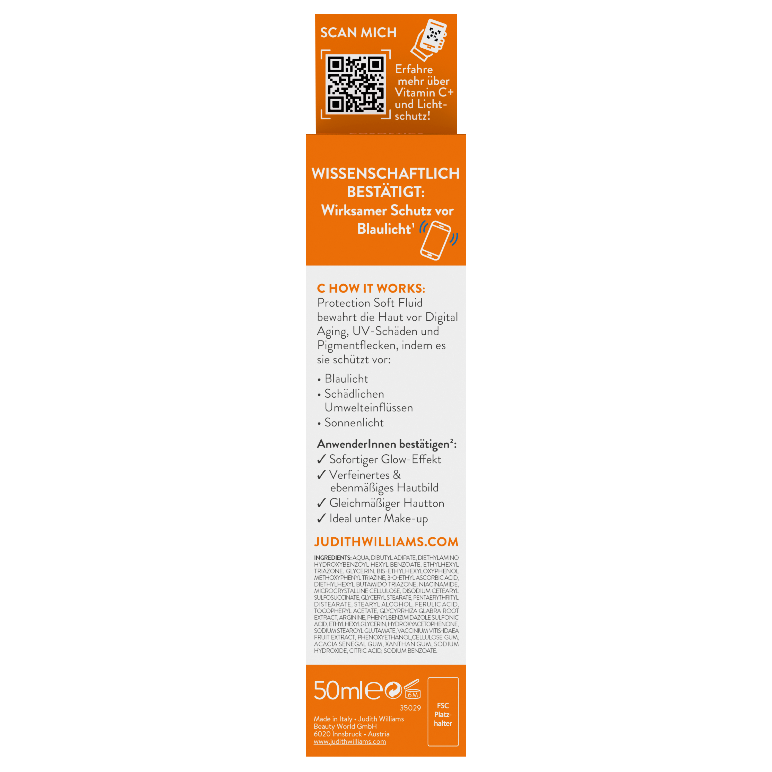 Gesichtscreme | Vitamin C+ | Perfect Protection Fluid LSF 50 | Judith Williams