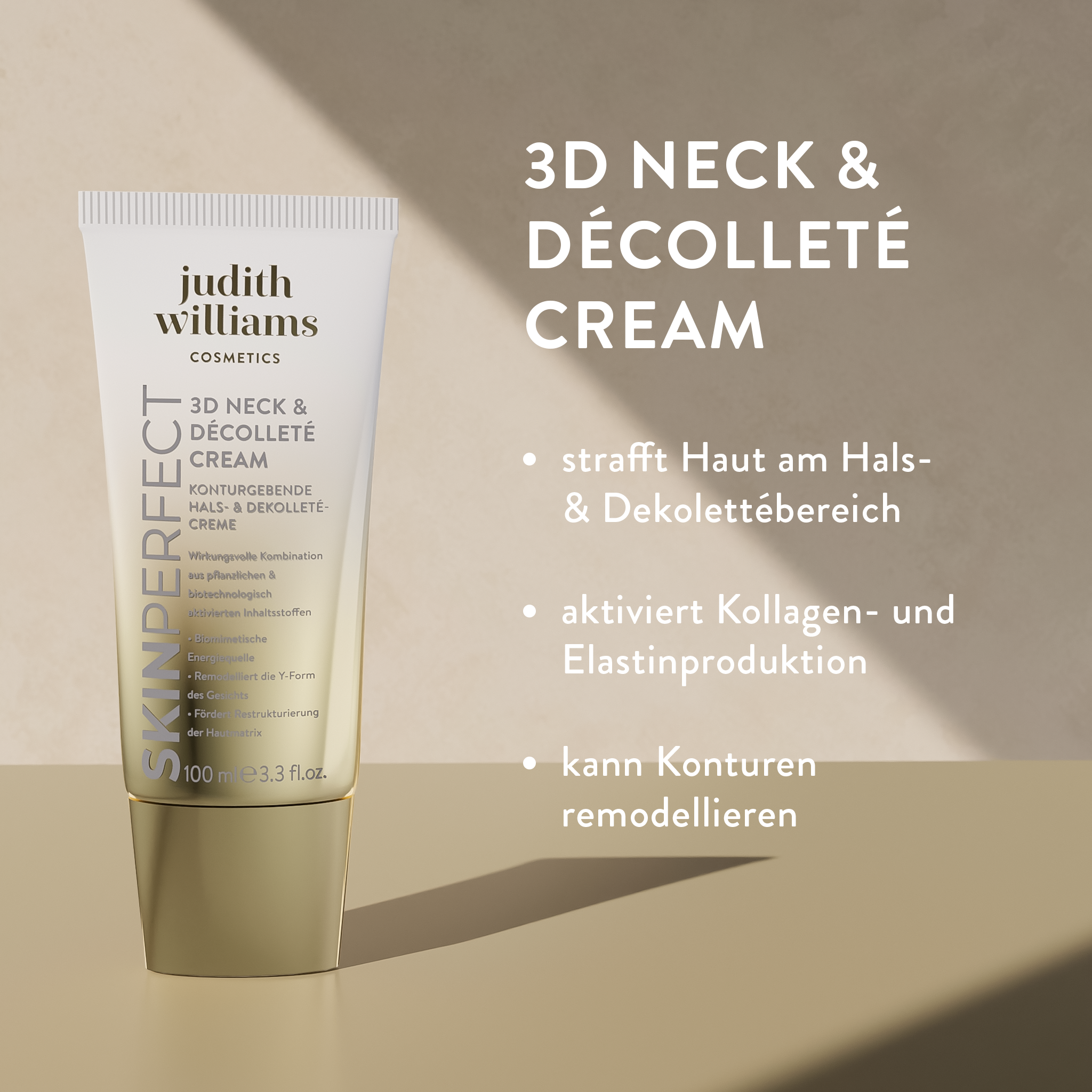 Hals und Dékolleté Creme | SkinPerfect | 3D Neck & Décolleté Cream | Judith Williams