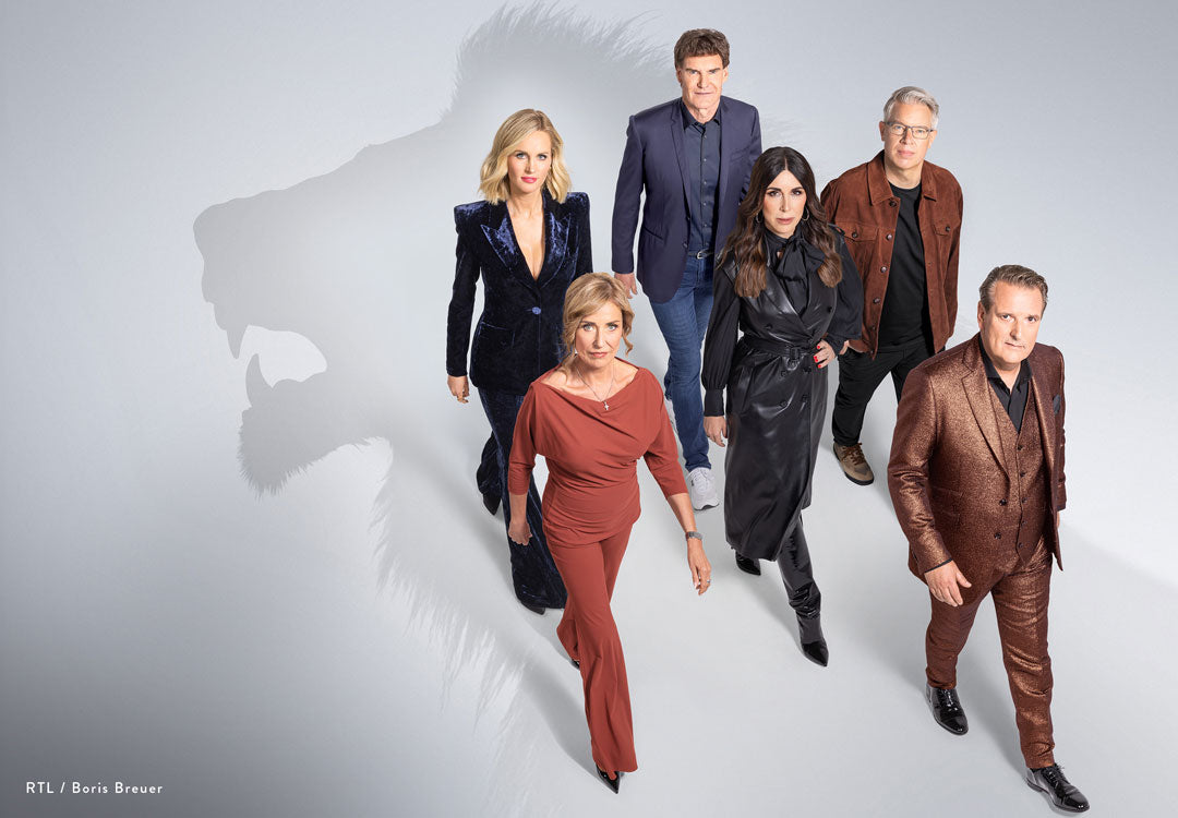 Gruppenbild von Judith Williams, Frank Thelen, Dagmar Wöhrl, Ralf Dümmel, Janna Ensthaler