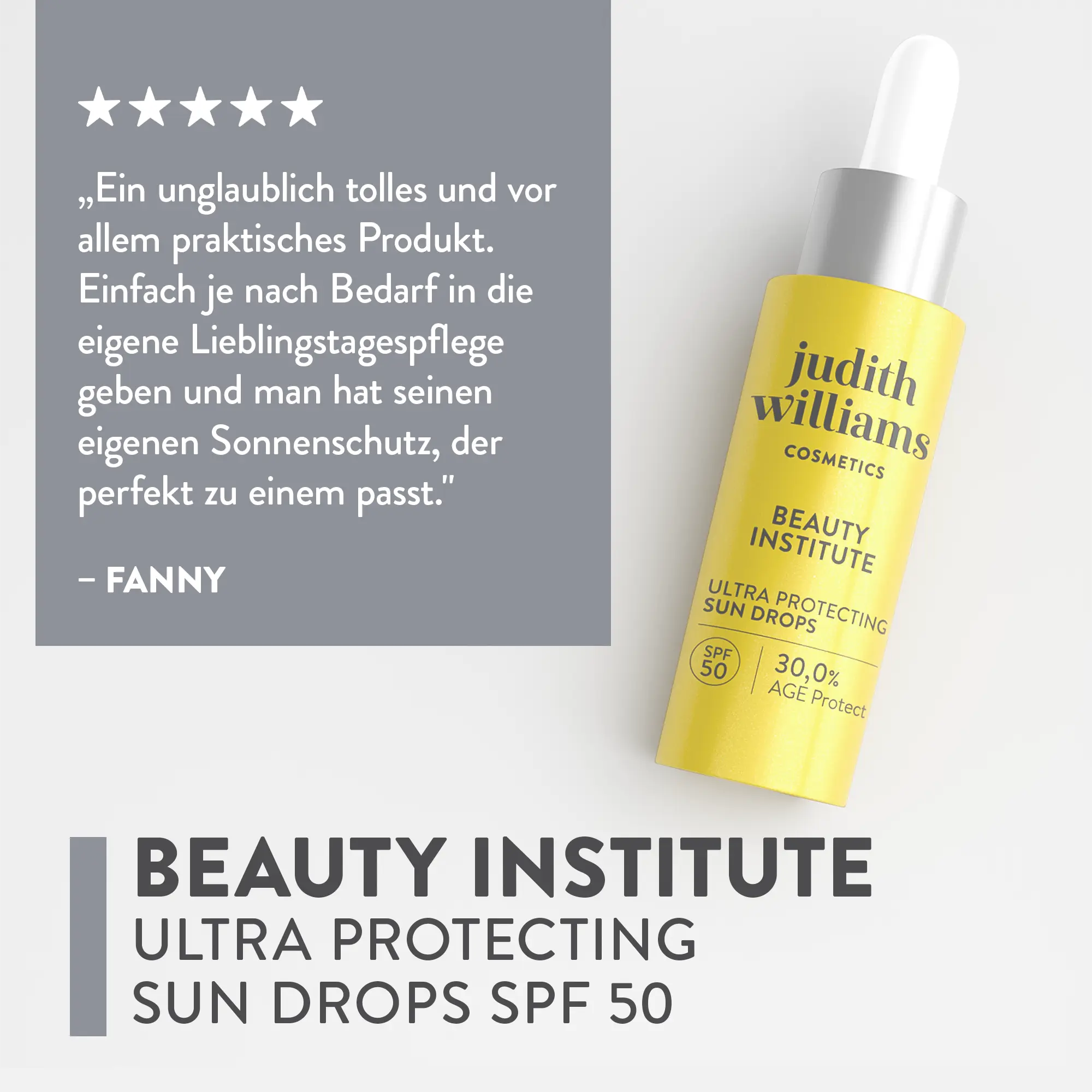 Gesichtskonzentrat | Beauty Institute | Ultra Protecting Sun Drops SPF 50 | Judith Williams