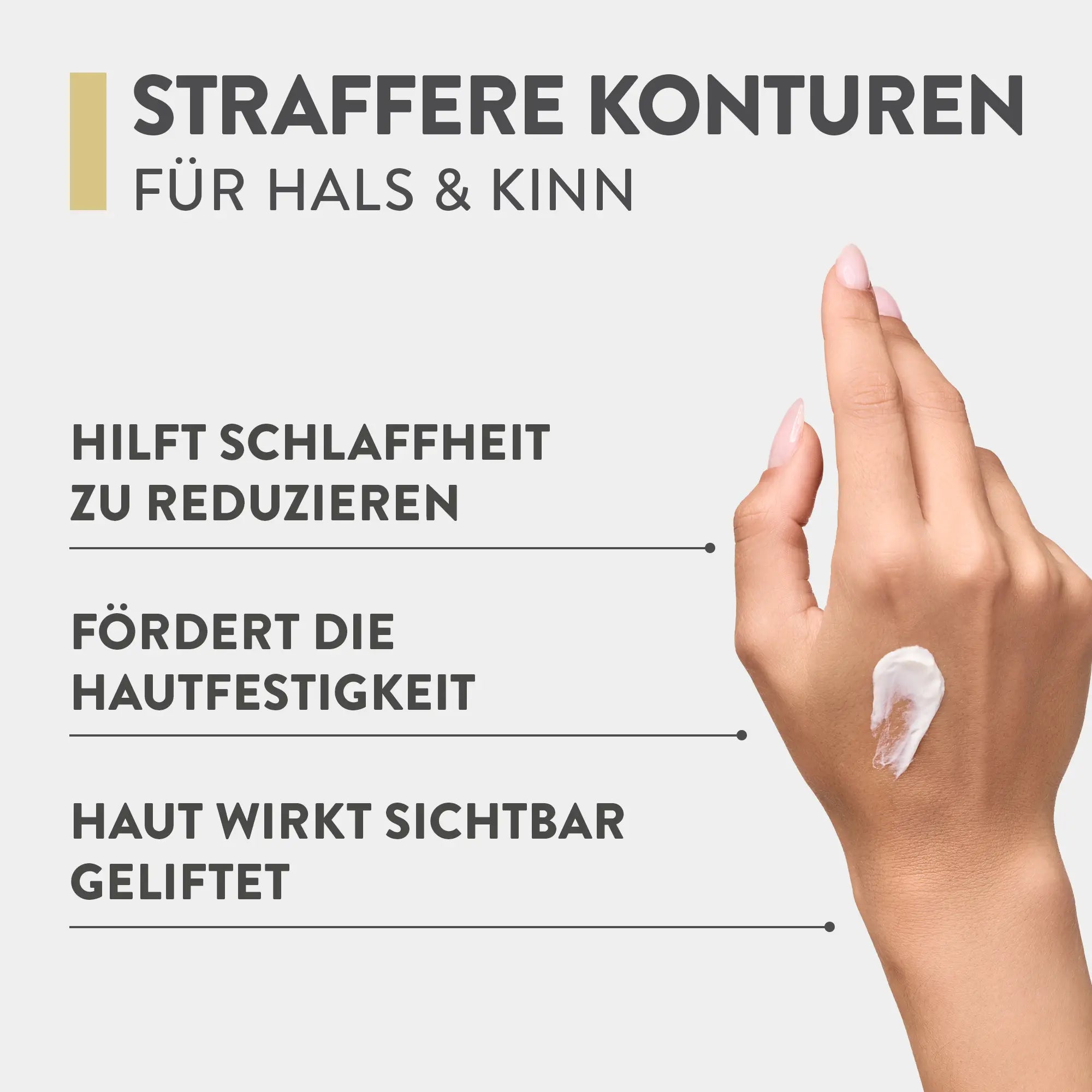 Hals und Dékolleté Creme | Peptide Science | Chin Up Cream Ring Of Youth | Judith Williams