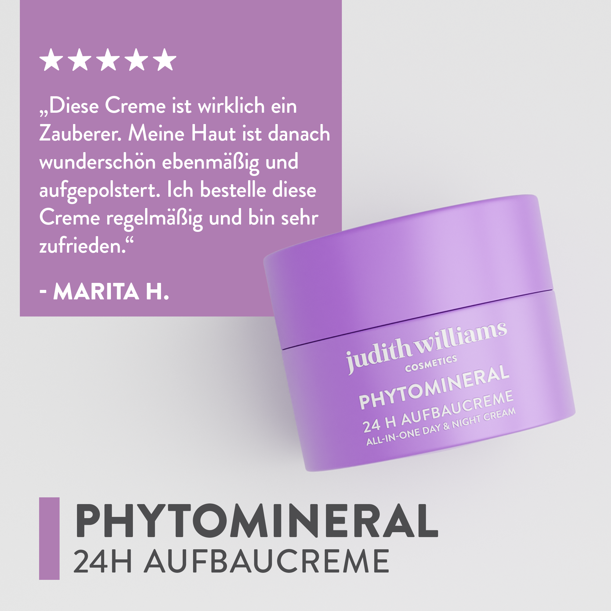 Gesichtscreme | Phytomineral | 24h Aufbaucreme | Judith Williams