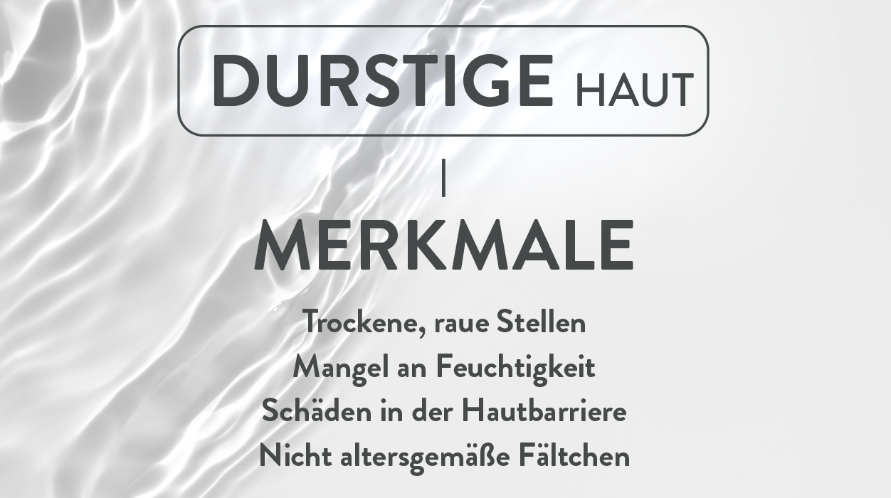 Bild mit den Merkmalen von durstiger Haut.