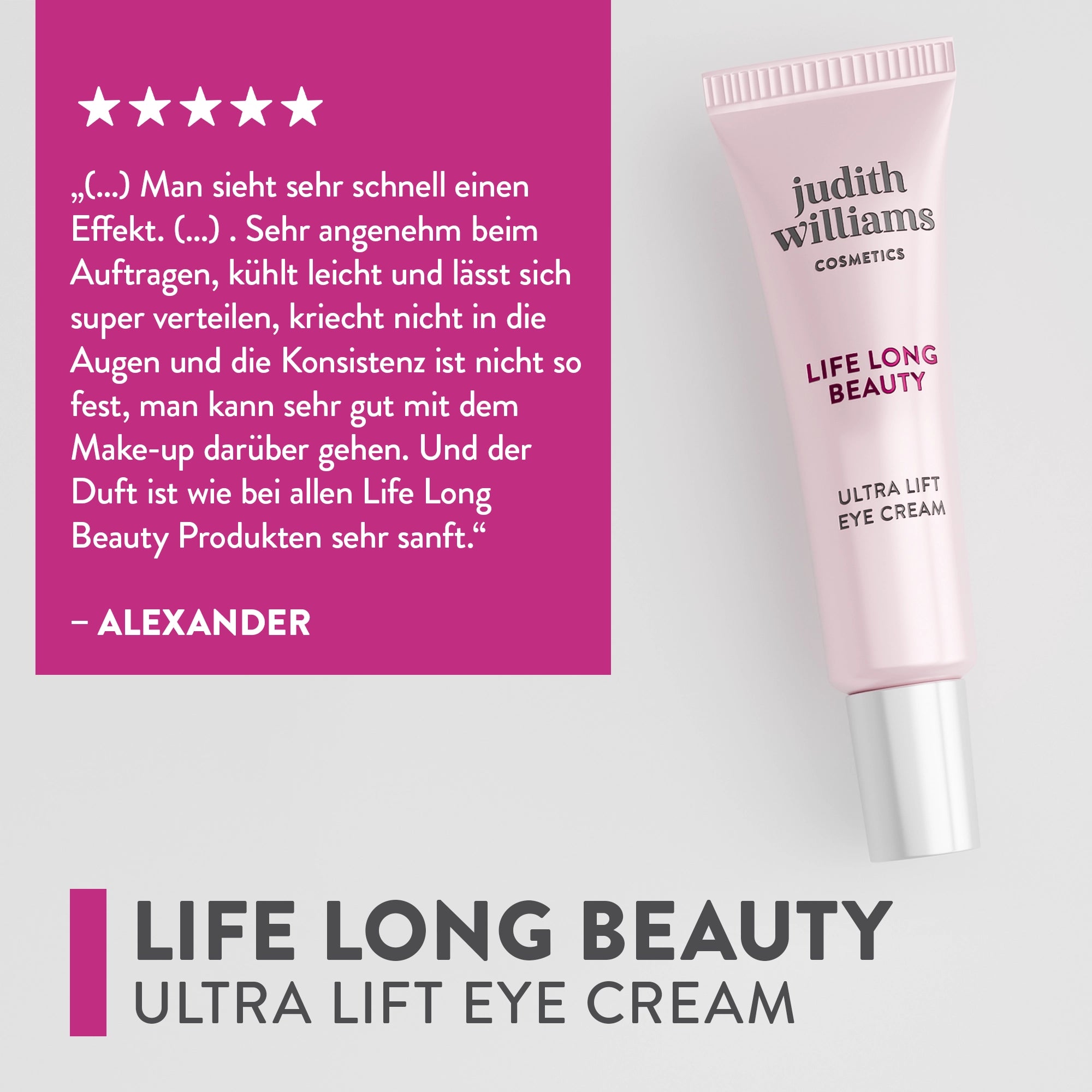 Augencreme | Life Long Beauty | Ultra Lift Eye Cream | Judith Williams