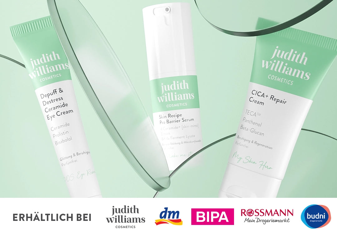 Drei Produkte der Calm Linie von Judith Williams Cosmetics.