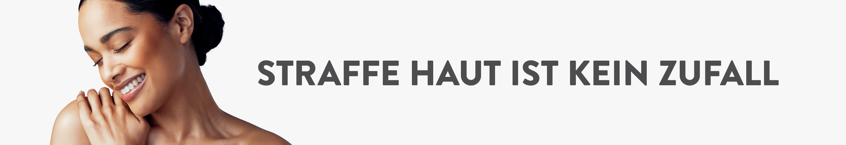 Model mit straffer Haut