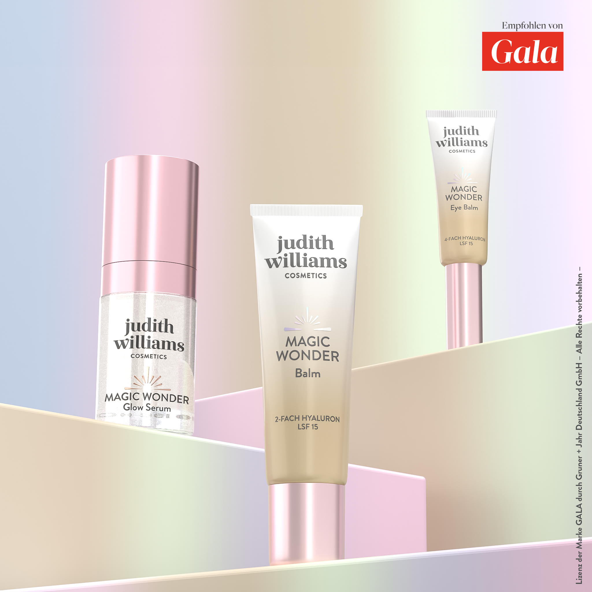 Gruppenbild der Magic Wonder Linie von Judith Williams Cosmetics.