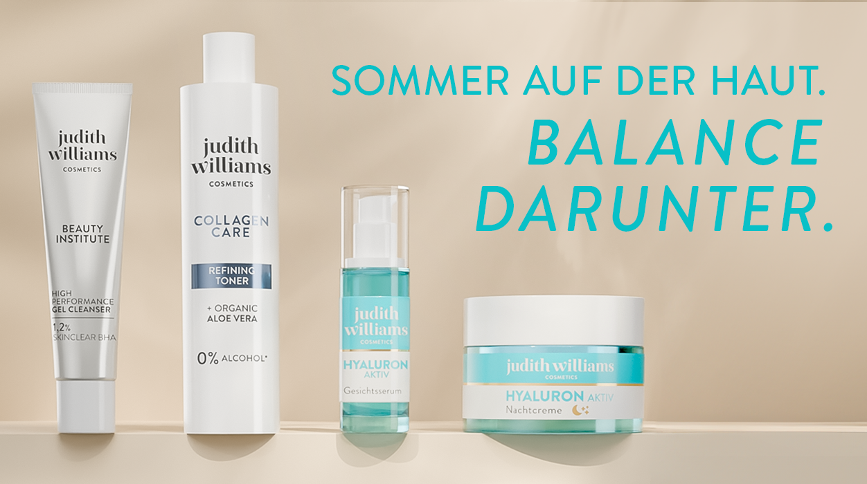 Routine mit Sommerprodukten von Judtih Williams Cosmetics