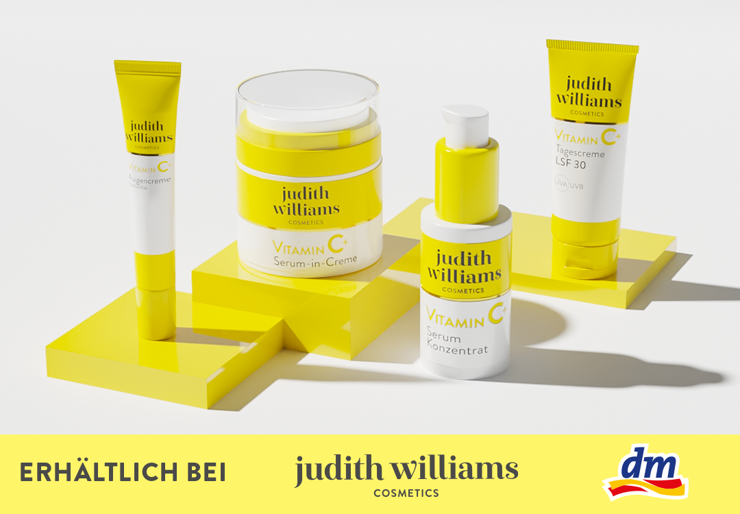 Gruppenvisual der Judith Williams Cosmetics Vitamin C+ Linie.