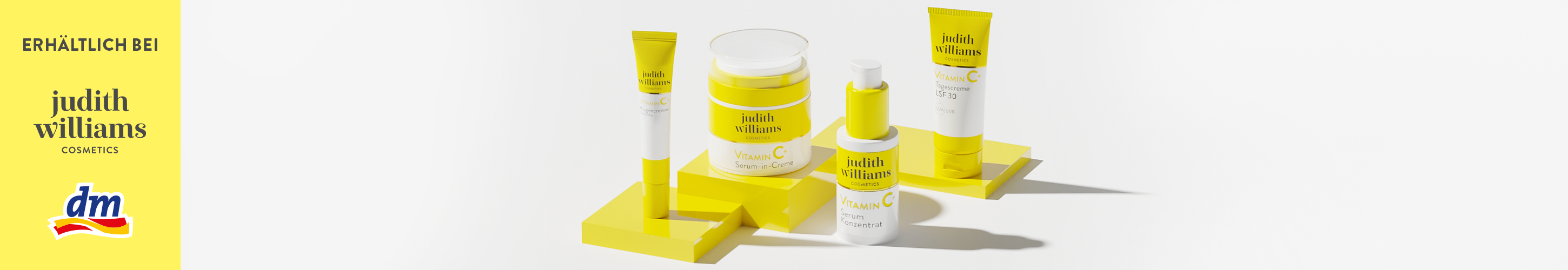 Gruppenvisual der Judith Williams Cosmetics Vitamin C+ Linie.